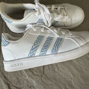 Adidas White and Blue Sneakers